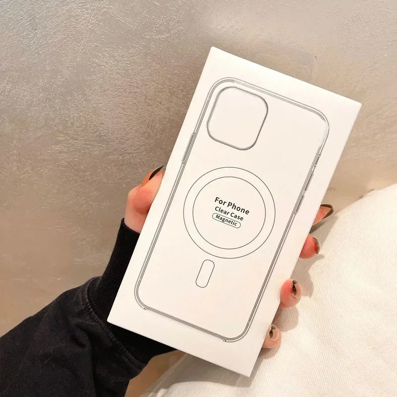 Wireless Charging Clear Megsafe Case For Iphone 7 to 16 Pro Max