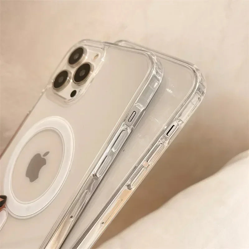 Wireless Charging Clear Megsafe Case For Iphone 7 to 16 Pro Max