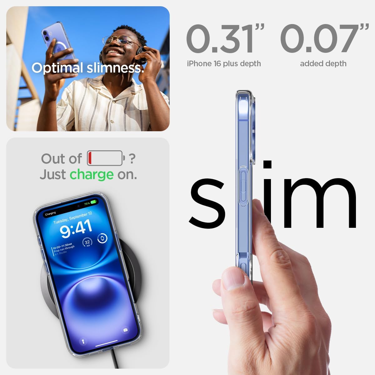 High Quality Spigen Hybrid Crystal Clear Phone Case For Iphone 7 Plus to 16 Pro Max Complete