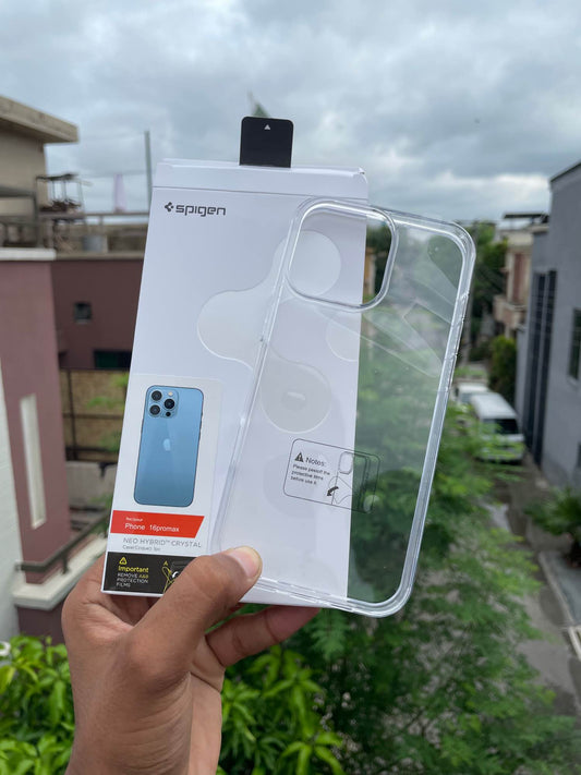 High Quality Spigen Hybrid Crystal Clear Phone Case For Iphone 7 Plus to 16 Pro Max Complete