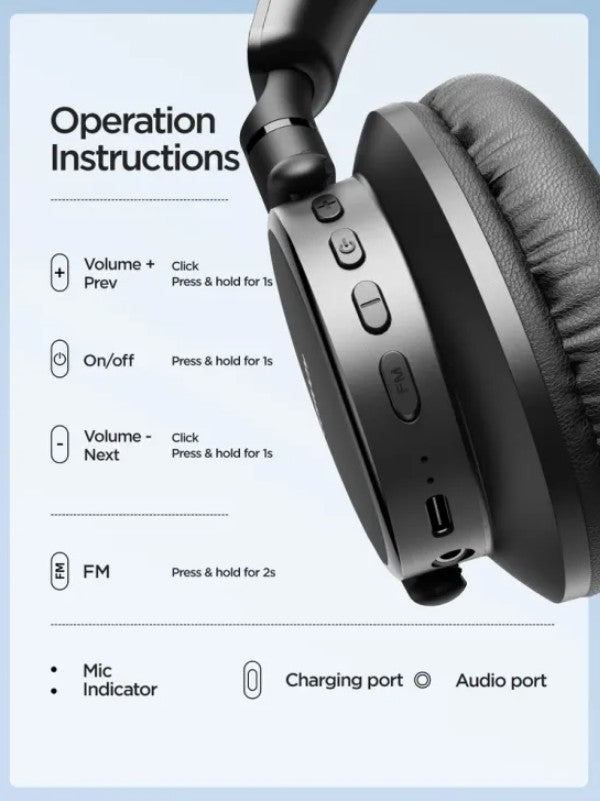 Original Joyroom JR-OH1 ANC Wireless Headphone With Bt V5.0