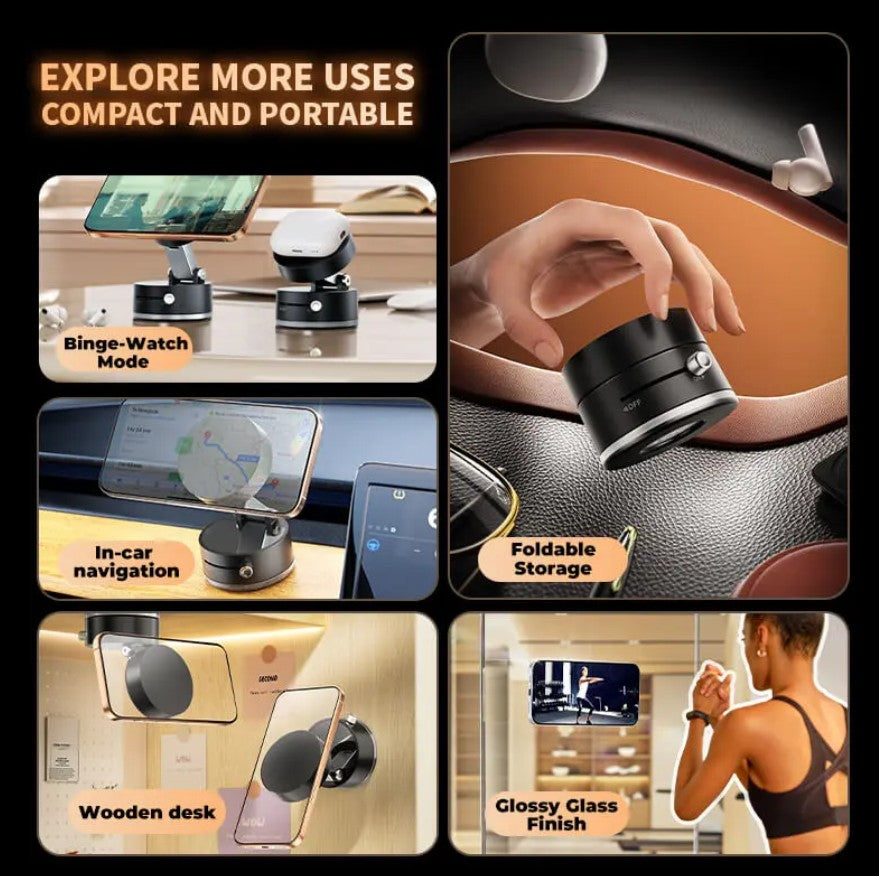 A2 Vacuum Magnetic Phone Stand Foldable 360° Rotation